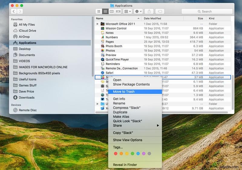 Cách gỡ cài đặt ứng dụng Mac 