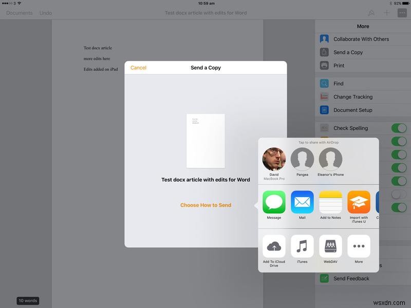 Cách mở tệp .docx Word trên Mac, iPad hoặc iPhone 