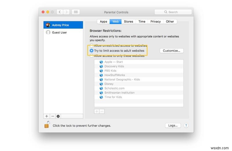Cách chặn các trang web trên máy Mac 