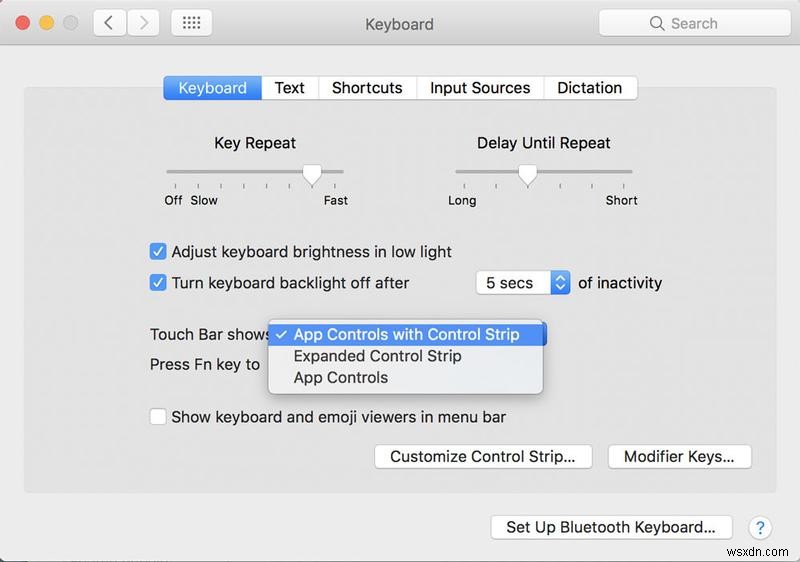 Cách sử dụng Touch Bar trên MacBook Pro 
