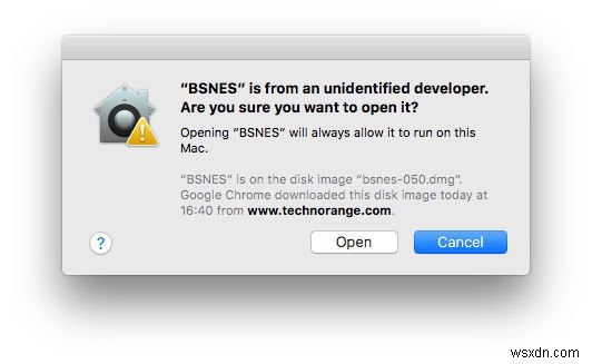 Cách mở ứng dụng Mac từ một nhà phát triển không xác định 