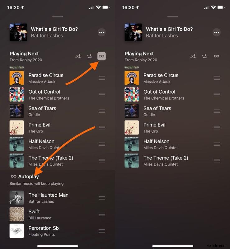 Cách dừng Apple Music tự động phát các bài hát bổ sung 