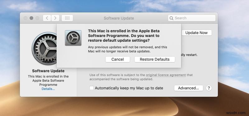 Cách xóa macOS beta khỏi máy Mac 