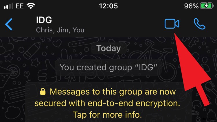 Cách gọi điện video nhóm trong WhatsApp trên iPhone 