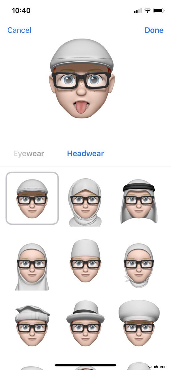 Cách tạo Memoji trên iPhone 