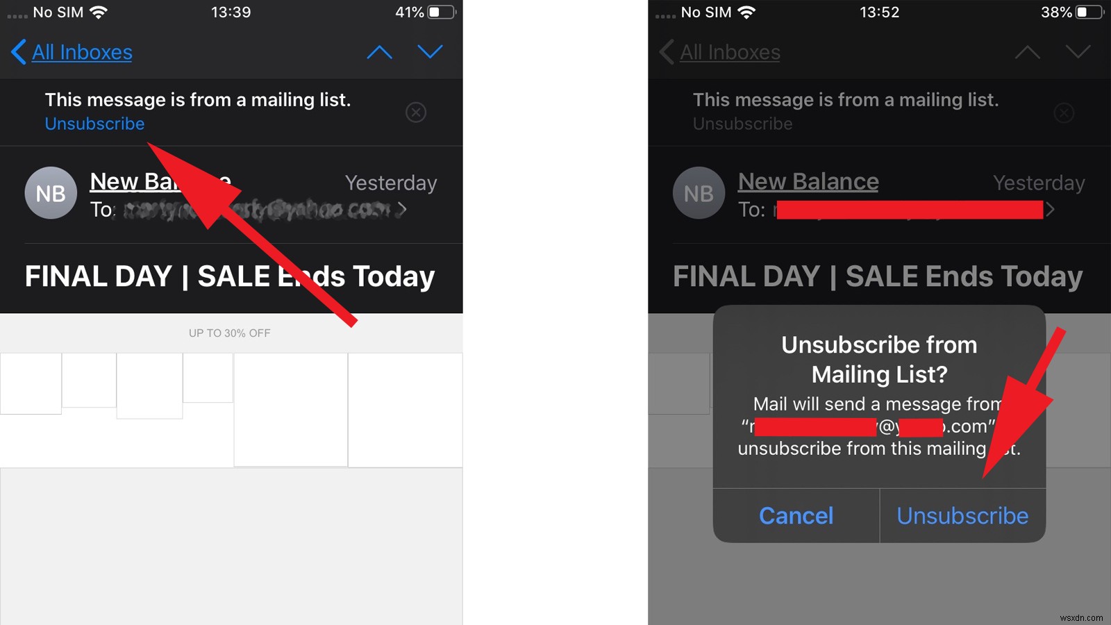 Cách hủy đăng ký nhận thư rác trong iOS 13 