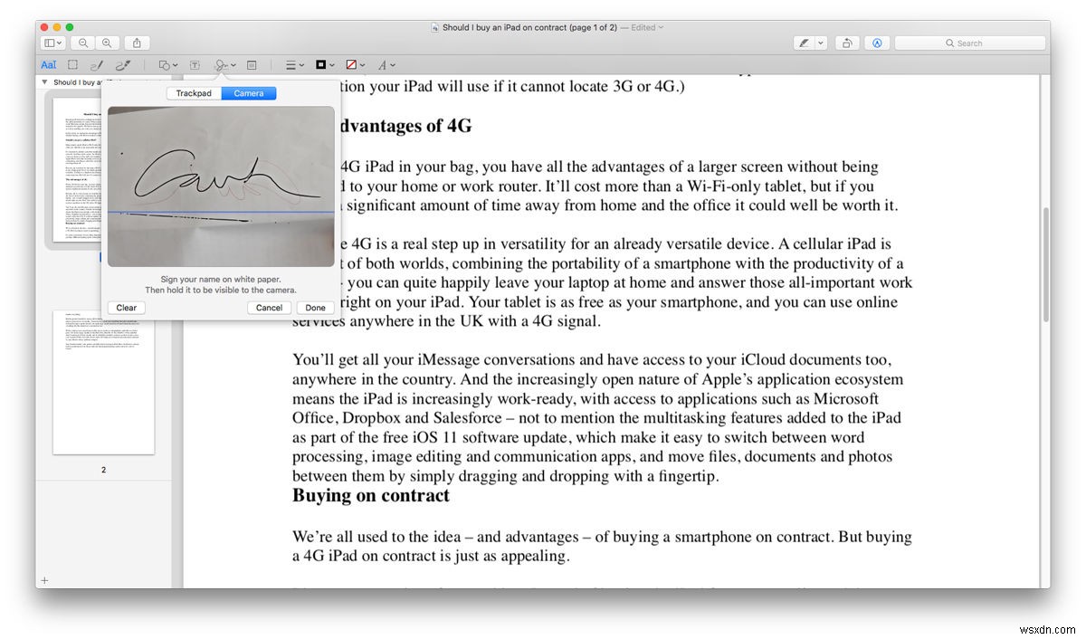 Cách ký một tệp PDF trên máy Mac 