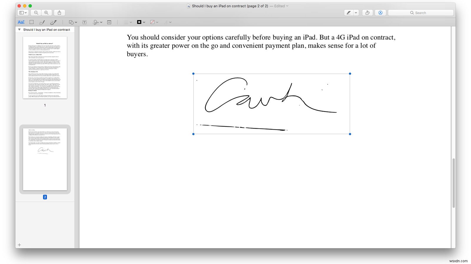 Cách ký một tệp PDF trên máy Mac 