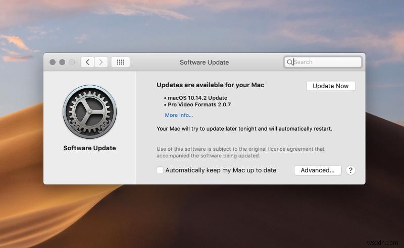Cách dừng cửa sổ bật lên thông báo cập nhật macOS 