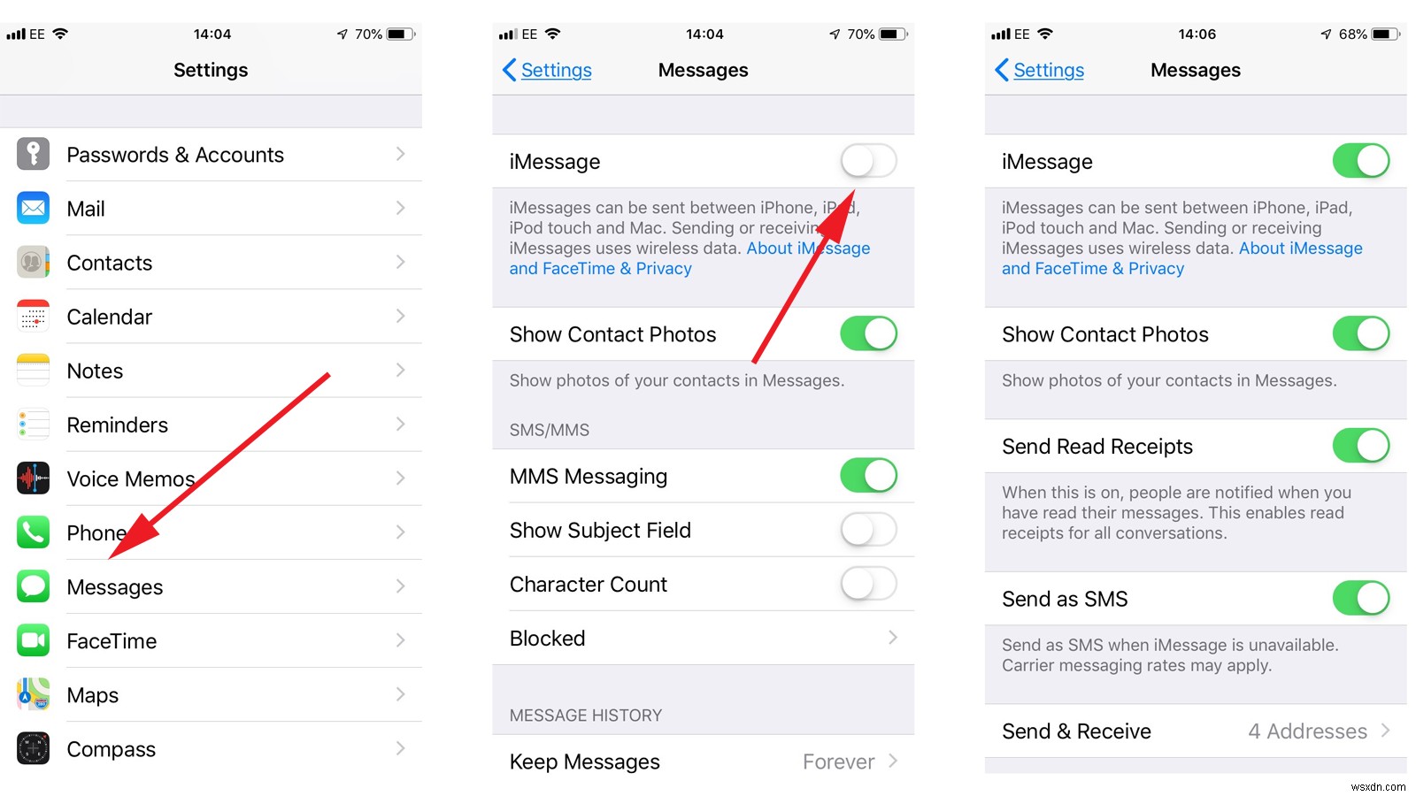 Cách bật iMessage trên iPhone 