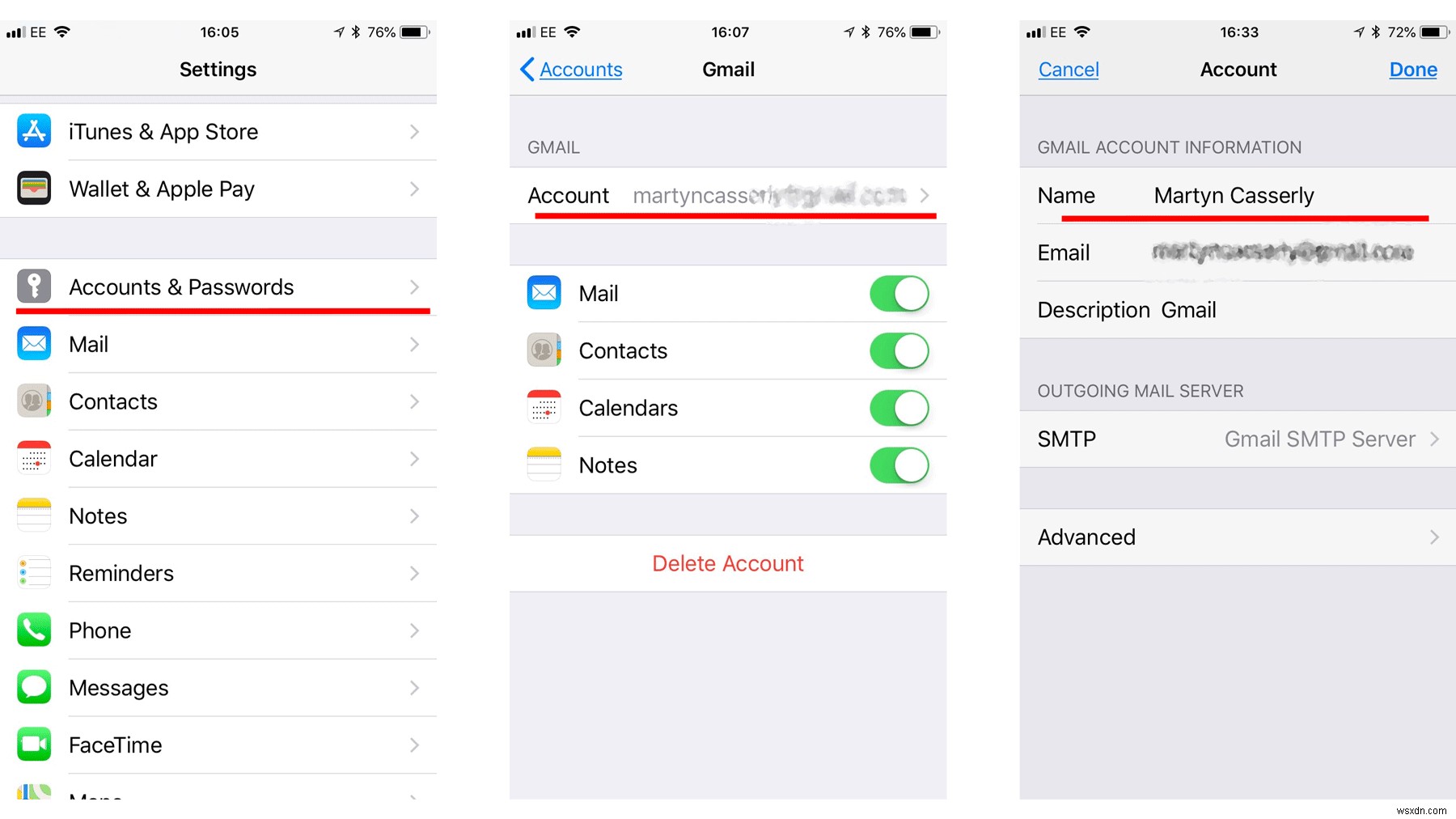 Cách thay đổi tên người gửi email trong Apple Mail 