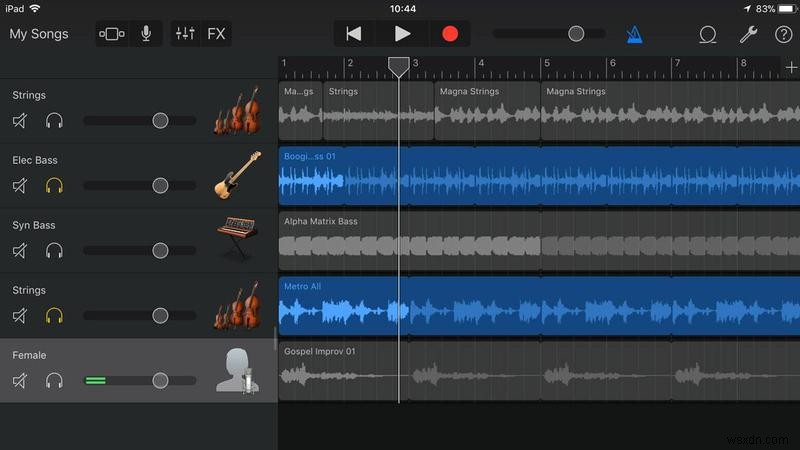 Cách chỉnh sửa trong GarageBand cho iPad và iPhone 