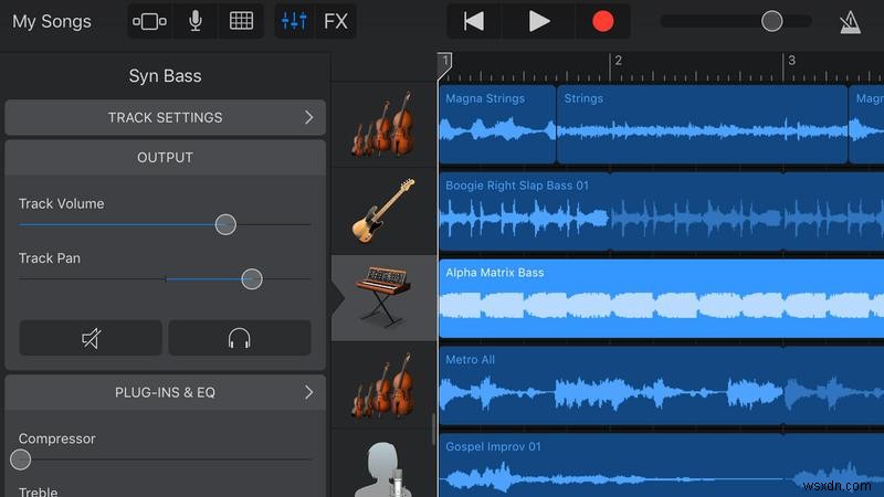 Cách chỉnh sửa trong GarageBand cho iPad và iPhone 