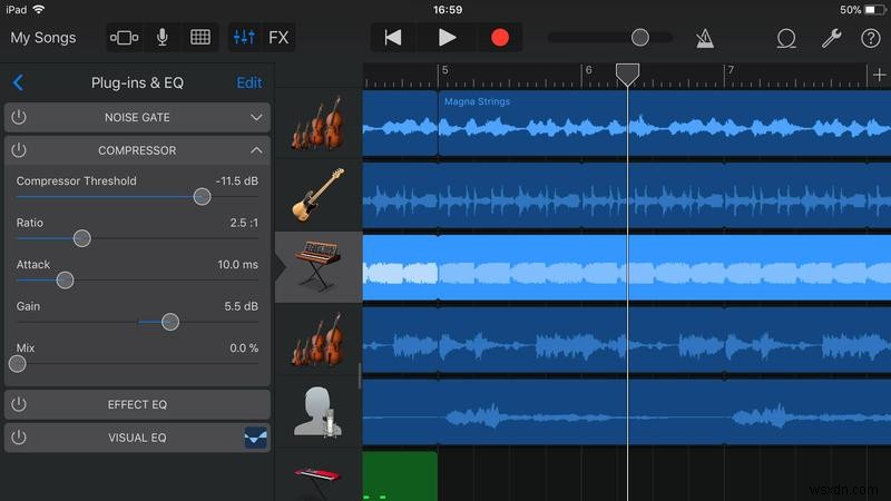 Cách chỉnh sửa trong GarageBand cho iPad và iPhone 