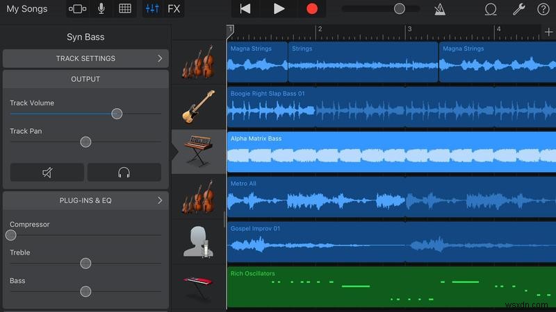 Cách chỉnh sửa trong GarageBand cho iPad và iPhone 