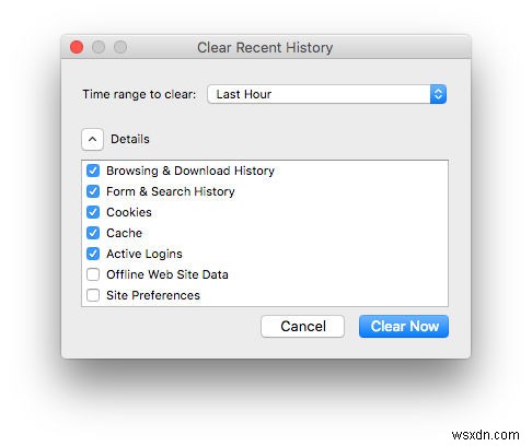 Cách xóa lịch sử duyệt web trên Mac 