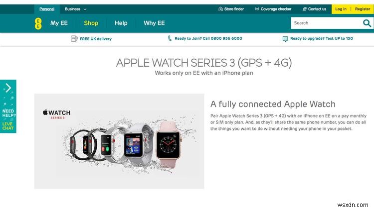Cách kết nối Apple Watch của bạn với EE 4G 