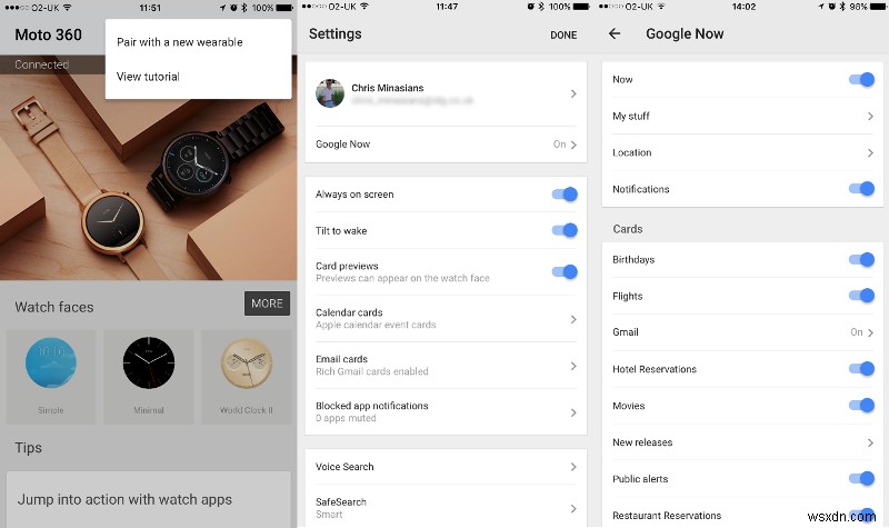 Cách thiết lập và sử dụng đồng hồ thông minh Android Wear với iPhone 