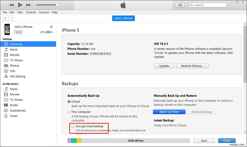 [Đã giải quyết] Không thể sao lưu iPhone vào iTunes hoặc iCloud 