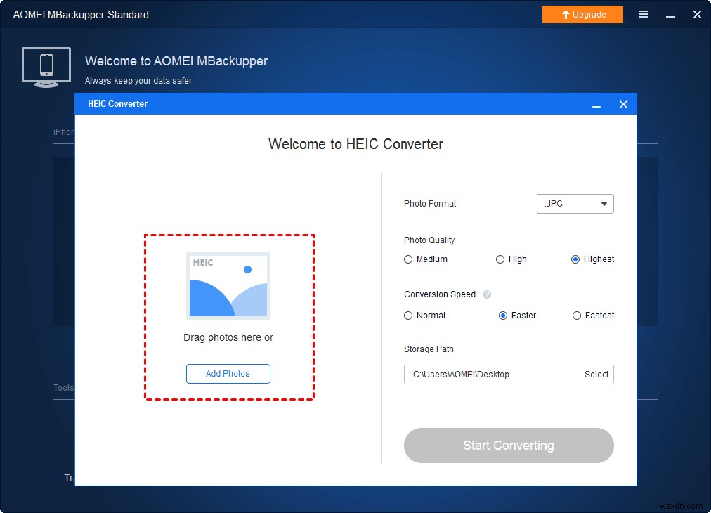 [Miễn phí] Làm thế nào để chuyển đổi hàng loạt HEIC sang JPG trên PC Windows 10? 