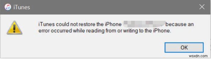 Đã sửa lỗi:Làm thế nào để giải quyết lỗi sao lưu iPhone khi đọc hoặc ghi? 