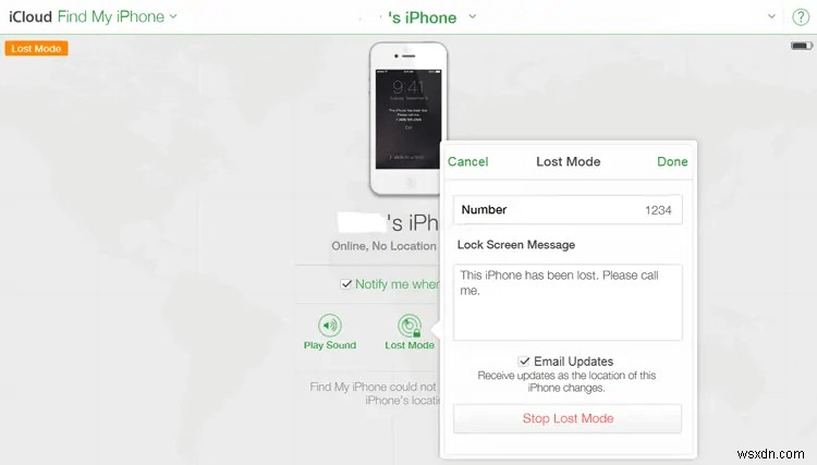 IPhone này đã bị mất và bị xóa - Mở khóa chế độ iPhone bị mất 