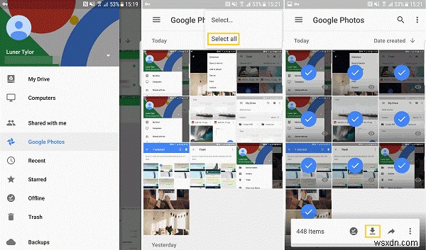 Làm thế nào để tải xuống ảnh hàng loạt từ Google Photos cho iPhone? 