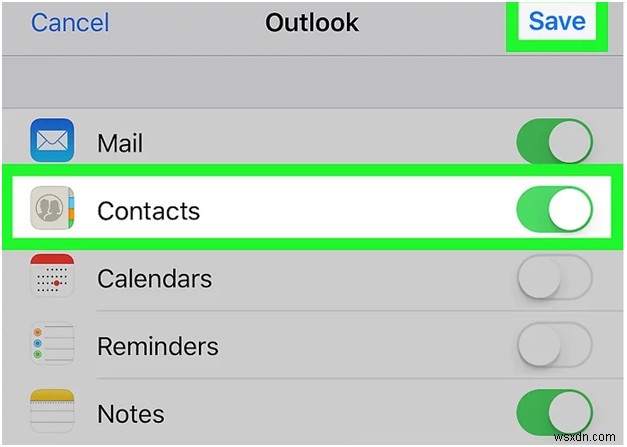 Cách đồng bộ danh bạ Outlook với iPhone 