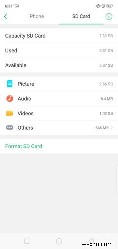 Cách chuyển ứng dụng sang thẻ SD trên Oppo A3s 