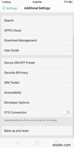 Cách chuyển ứng dụng sang thẻ SD trên Oppo A3s 