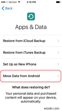 Làm thế nào để chuyển tin nhắn văn bản từ Android sang iPhone 13 