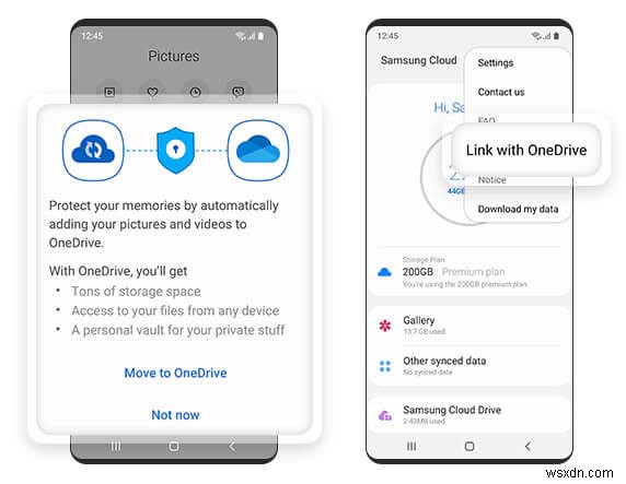 Làm thế nào để sao lưu Samsung vào OneDrive? 