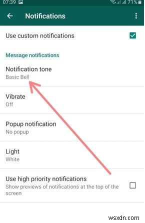 Cách tắt thông báo WhatsApp 
