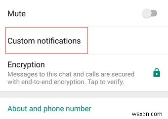 Cách tắt thông báo WhatsApp 