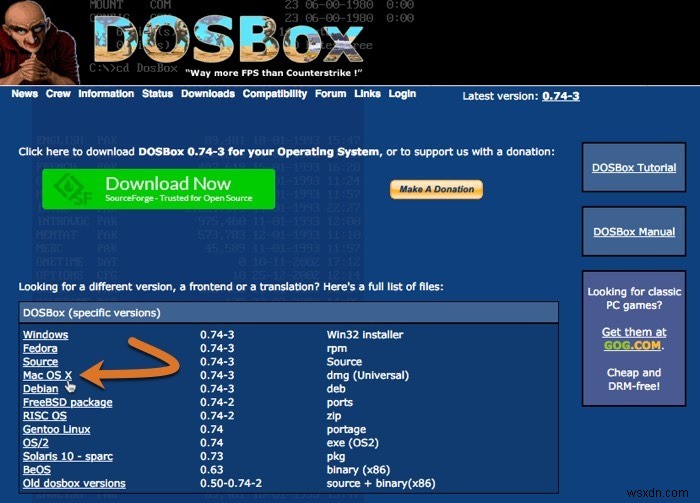 Chơi các trò chơi DOS cũ trên macOS với DOSBox 