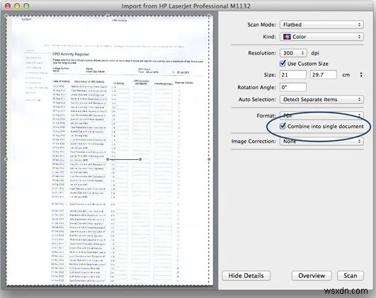 Cách kết hợp tài liệu đã quét thành PDF trên macOS 