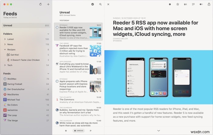 5 ứng dụng đọc RSS tốt nhất cho macOS 