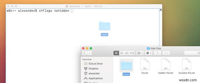 Cách ẩn tệp, thư mục và biểu tượng màn hình trên máy Mac 