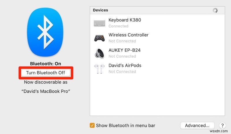Cách kết nối Airpods với máy Mac 
