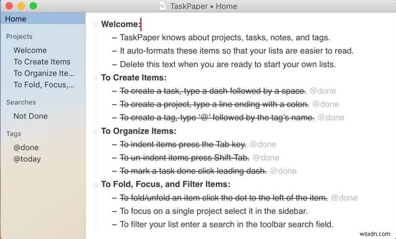 Cách biến Văn bản thuần túy thành Hệ thống quản lý tác vụ mạnh mẽ với TaskPaper 