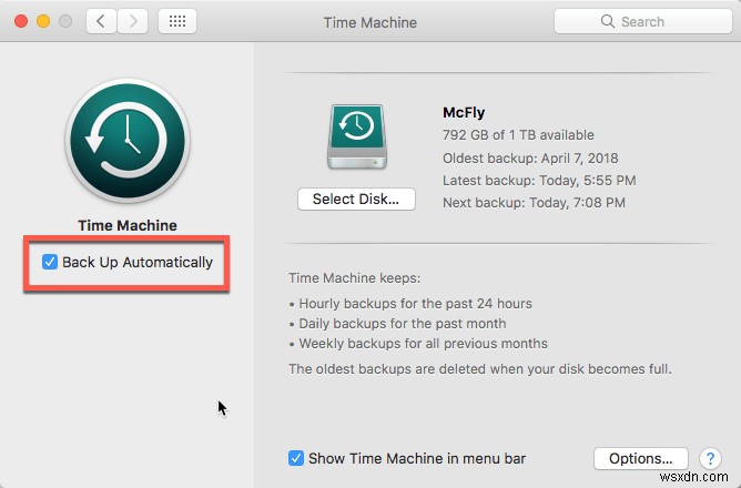 Khắc phục các sự cố thường gặp với Máy thời gian macOS 