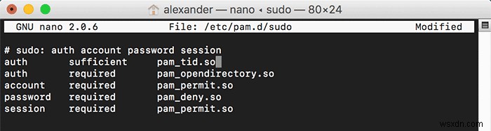 Cách sử dụng Touch ID để xác thực lệnh Sudo trên máy Mac 