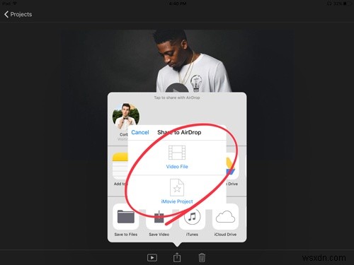 Cách xuất một dự án iOS iMovie chưa hoàn thành sang máy tính macOS của bạn 