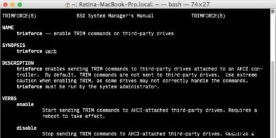 Cách bật TRIM cho SSD bên thứ 3 trên Mac 