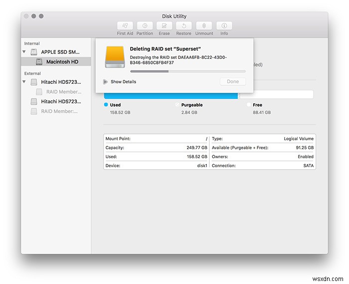 Cách thiết lập RAID trong macOS Sierra 