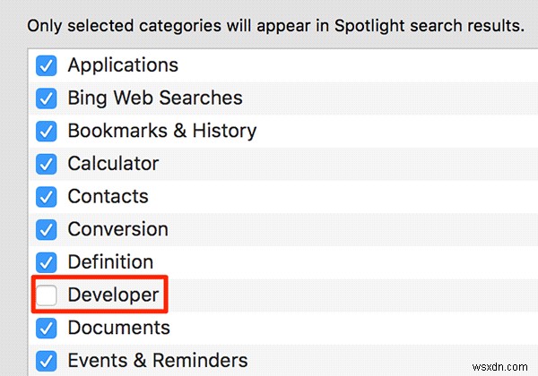 Cách Bỏ qua Kết quả Tìm kiếm Nhà phát triển khỏi Spotlight trên máy Mac của bạn 