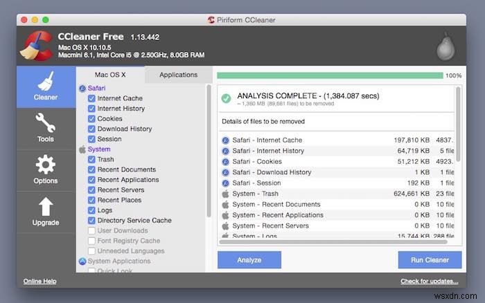 CCleaner cho Mac:Tốt như Windows? 