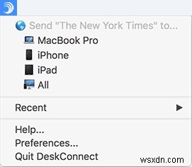 DeskConnect - Gửi tệp dễ dàng giữa thiết bị Mac và iOS 