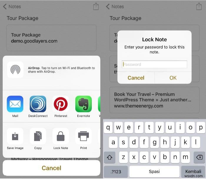 Cách khóa Apple Notes bằng Touch ID và mật khẩu 