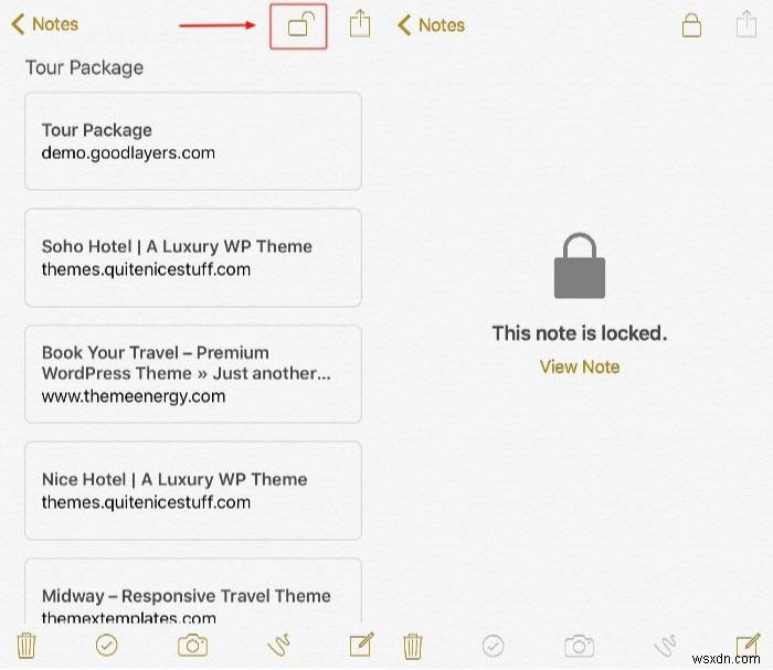 Cách khóa Apple Notes bằng Touch ID và mật khẩu 